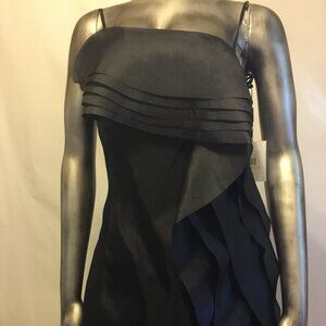Calvin Klein Sz6 Black Organdy Cocktail dress